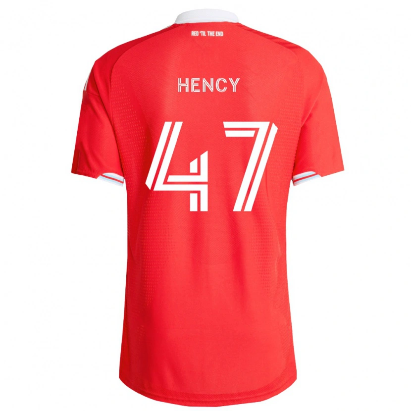 Danxen Bambino Maglia Billy Hency #47 Rosso Blu Scuro Bianco Kit Gara Home 2026/27 Maglietta