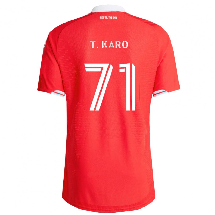 Danxen Bambino Maglia David Tchétchao Karo #71 Rosso Blu Scuro Bianco Kit Gara Home 2026/27 Maglietta