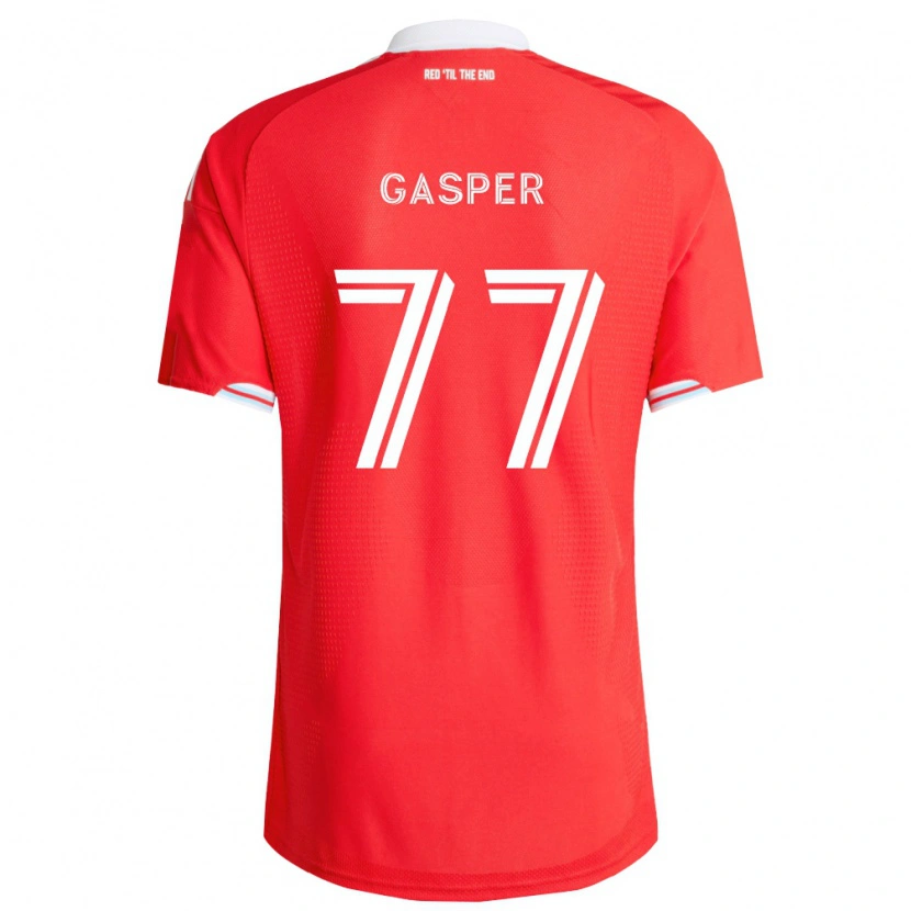 Danxen Bambino Maglia Chase Gasper #77 Rosso Blu Scuro Bianco Kit Gara Home 2026/27 Maglietta
