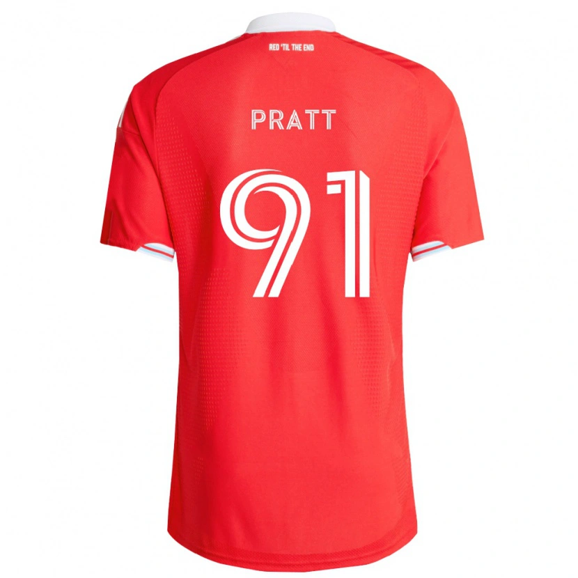 Danxen Bambino Maglia Owen Pratt #91 Rosso Blu Scuro Bianco Kit Gara Home 2026/27 Maglietta