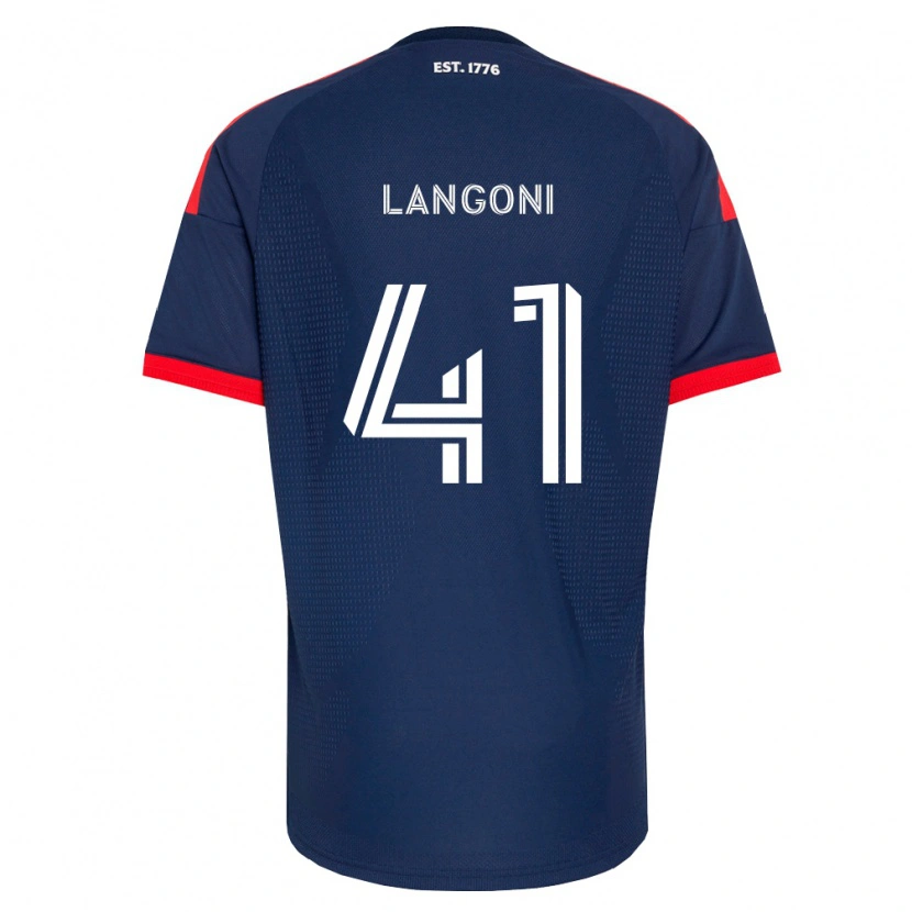 Danxen Bambino Maglia Luca Langoni #41 Blu Reale Rosso Bianco Kit Gara Home 2026/27 Maglietta