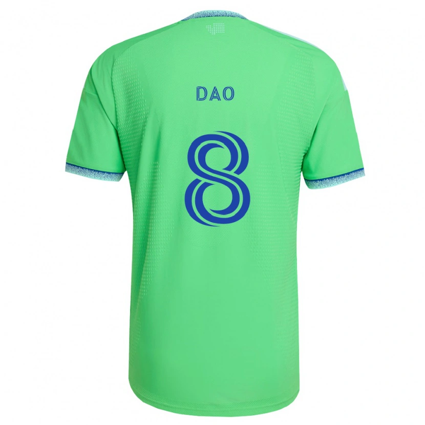 Danxen Bambino Maglia Kaylee Dao #8 Verde Azzurro Kit Gara Home 2026/27 Maglietta