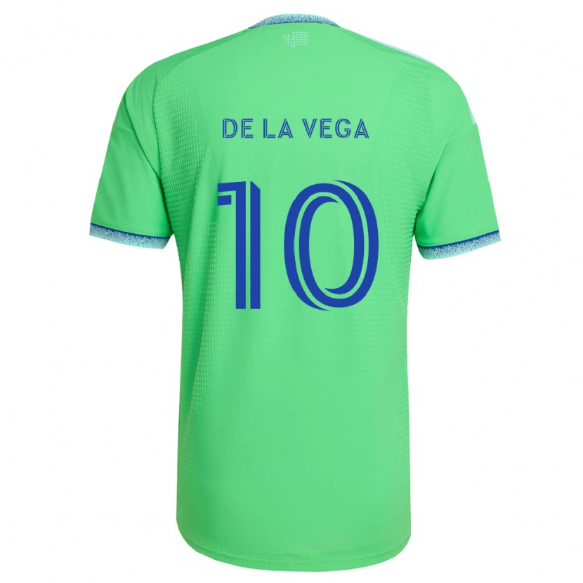 Danxen Bambino Maglia Pedro De La Vega #10 Verde Azzurro Kit Gara Home 2026/27 Maglietta