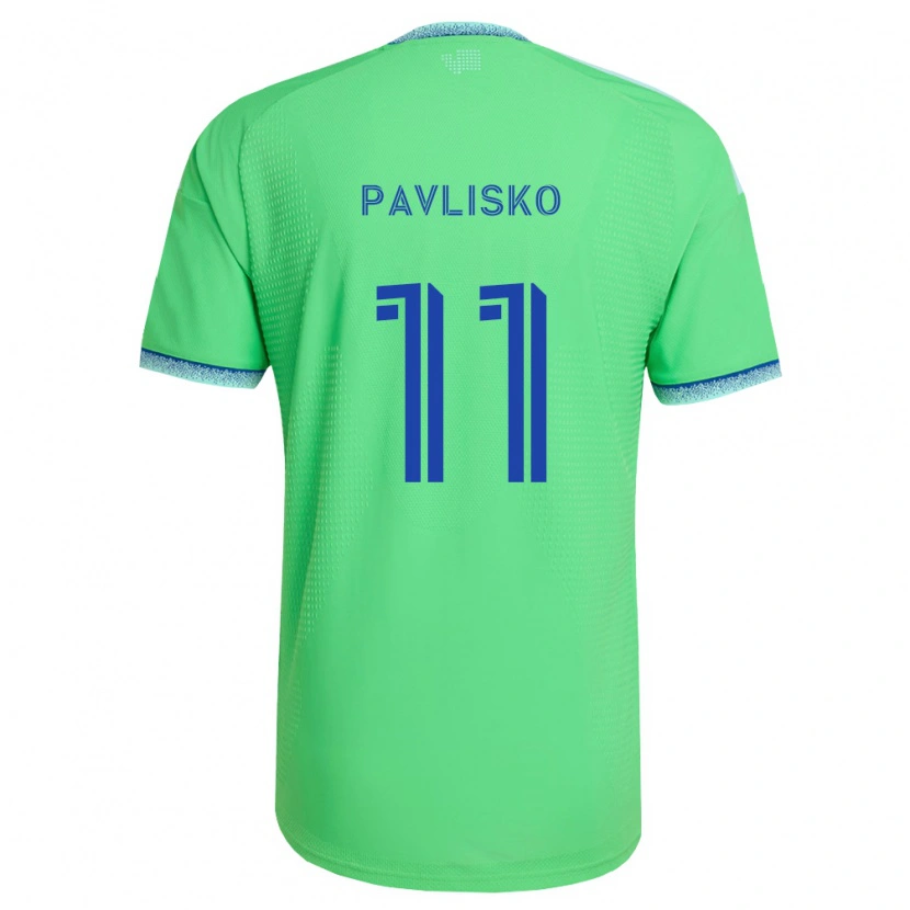 Danxen Bambino Maglia Kirsten Pavlisko #11 Verde Azzurro Kit Gara Home 2026/27 Maglietta