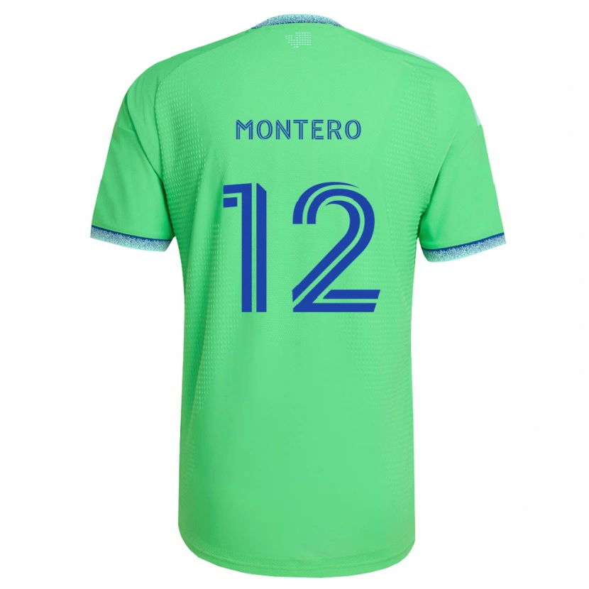 Danxen Bambino Maglia Fredy Montero #12 Verde Azzurro Kit Gara Home 2026/27 Maglietta