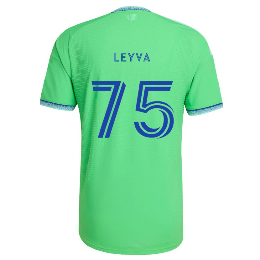 Danxen Bambino Maglia Danny Leyva #75 Verde Azzurro Kit Gara Home 2026/27 Maglietta