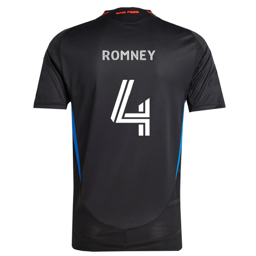 Danxen Bambino Maglia Dave Romney #4 Blu Bianco Nero Kit Gara Home 2026/27 Maglietta