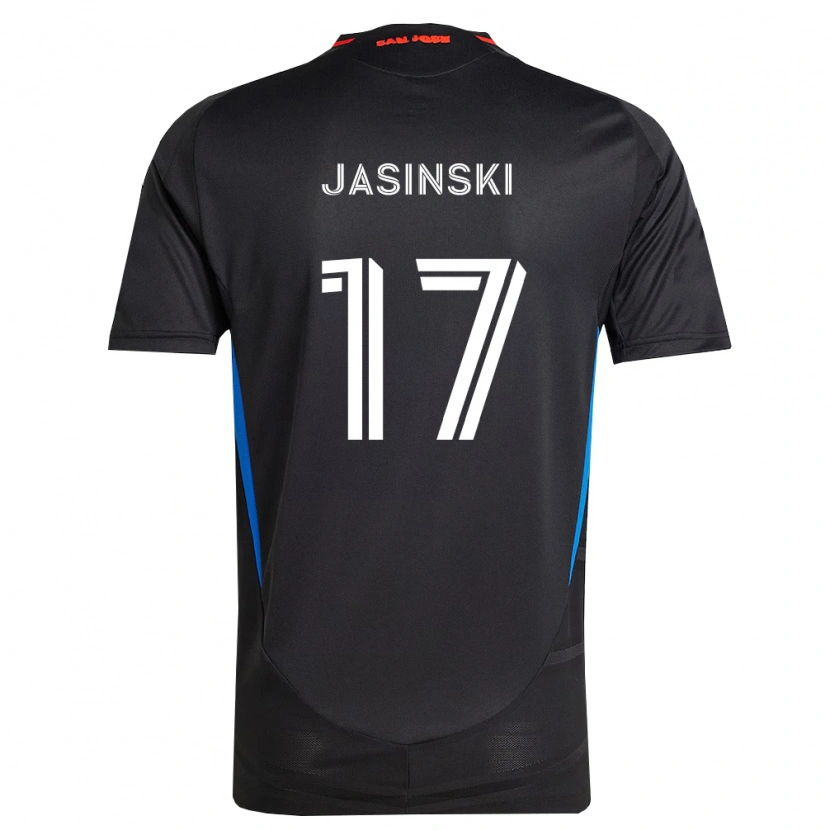Danxen Bambino Maglia Jack Jasinski #17 Blu Bianco Nero Kit Gara Home 2026/27 Maglietta