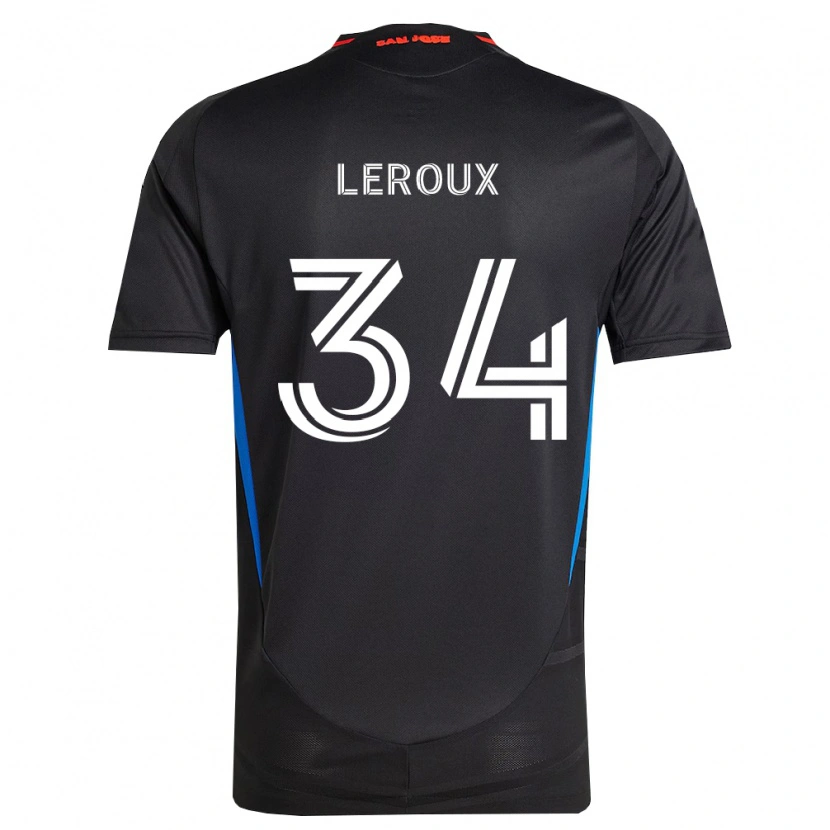Danxen Bambino Maglia Beau Leroux #34 Blu Bianco Nero Kit Gara Home 2026/27 Maglietta