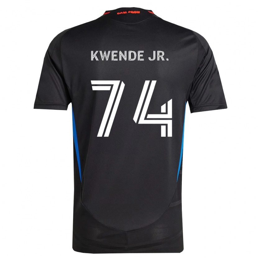 Danxen Bambino Maglia Martin Kwende Jr. #74 Blu Bianco Nero Kit Gara Home 2026/27 Maglietta