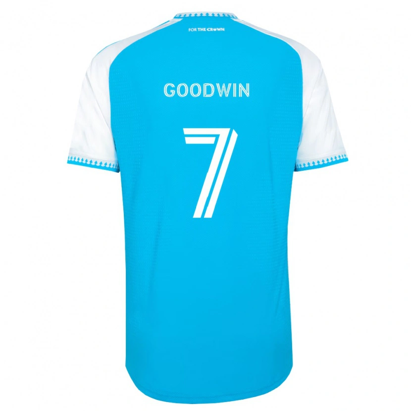 Danxen Bambino Maglia Archie Goodwin #7 Azzurro Bianco Nero Kit Gara Home 2026/27 Maglietta