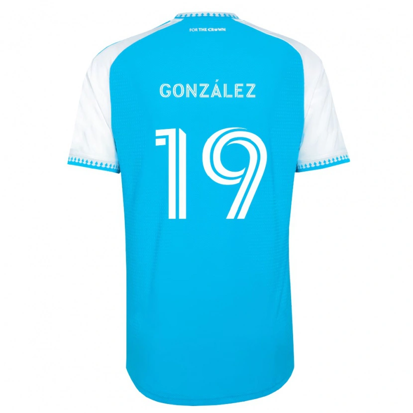 Danxen Bambino Maglia Daniel González #19 Azzurro Bianco Nero Kit Gara Home 2026/27 Maglietta