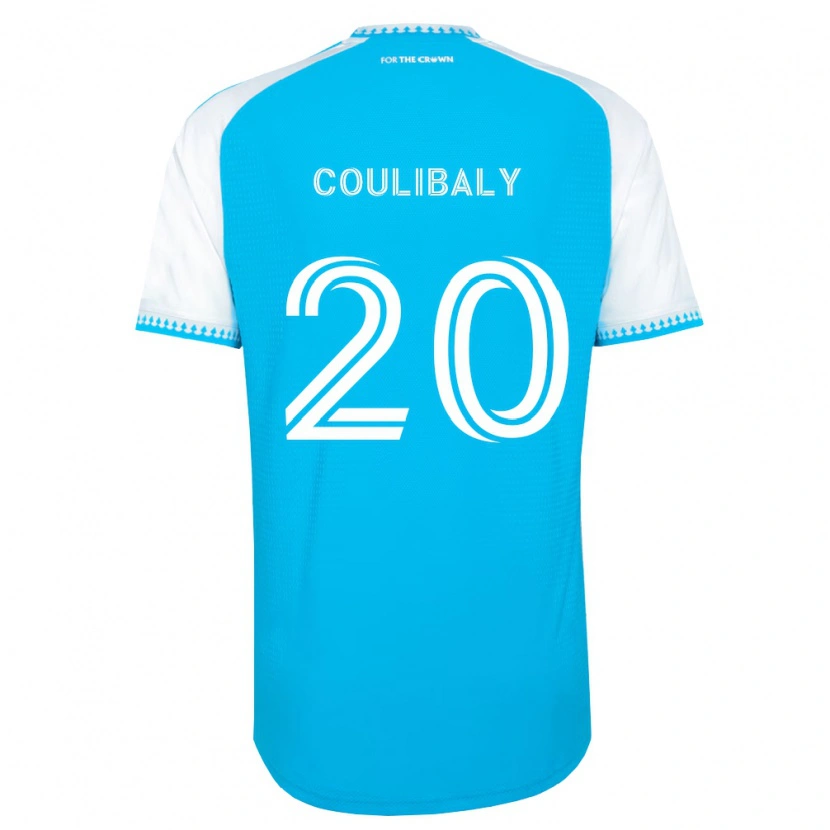 Danxen Bambino Maglia Baye Coulibaly #20 Azzurro Bianco Nero Kit Gara Home 2026/27 Maglietta