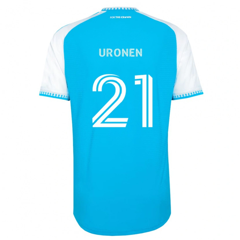 Danxen Bambino Maglia Jere Uronen #21 Azzurro Bianco Nero Kit Gara Home 2026/27 Maglietta
