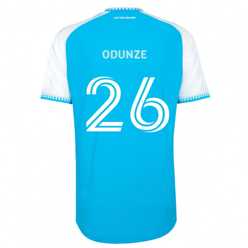 Danxen Bambino Maglia Chituru Odunze #26 Azzurro Bianco Nero Kit Gara Home 2026/27 Maglietta