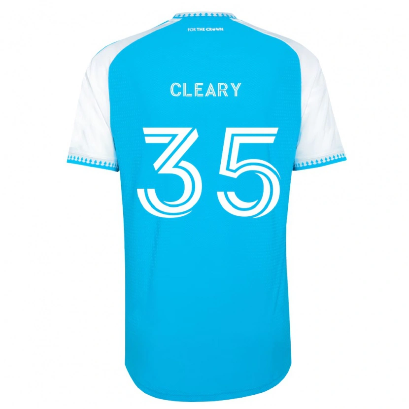Danxen Bambino Maglia Will Cleary #35 Azzurro Bianco Nero Kit Gara Home 2026/27 Maglietta