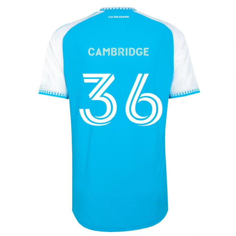 Danxen Bambino Maglia Brandon Cambridge #36 Azzurro Bianco Nero Kit Gara Home 2026/27 Maglietta