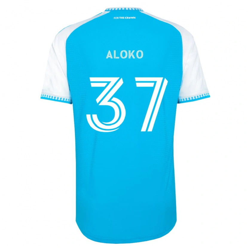 Danxen Bambino Maglia Rodolfo Aloko #37 Azzurro Bianco Nero Kit Gara Home 2026/27 Maglietta