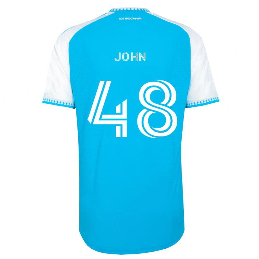 Danxen Bambino Maglia Aron John #48 Azzurro Bianco Nero Kit Gara Home 2026/27 Maglietta