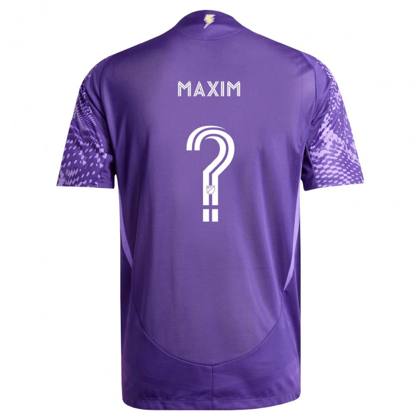 Danxen Bambino Maglia Luca Maxim #0 Viola Bianco Kit Gara Home 2026/27 Maglietta