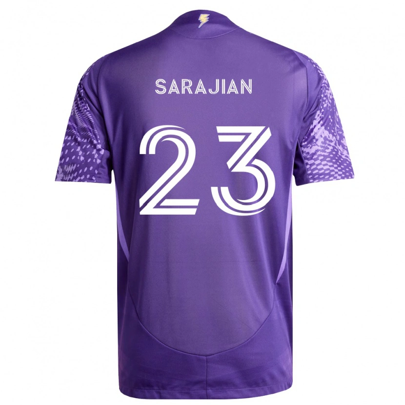 Danxen Bambino Maglia Harvey Sarajian #23 Viola Bianco Kit Gara Home 2026/27 Maglietta