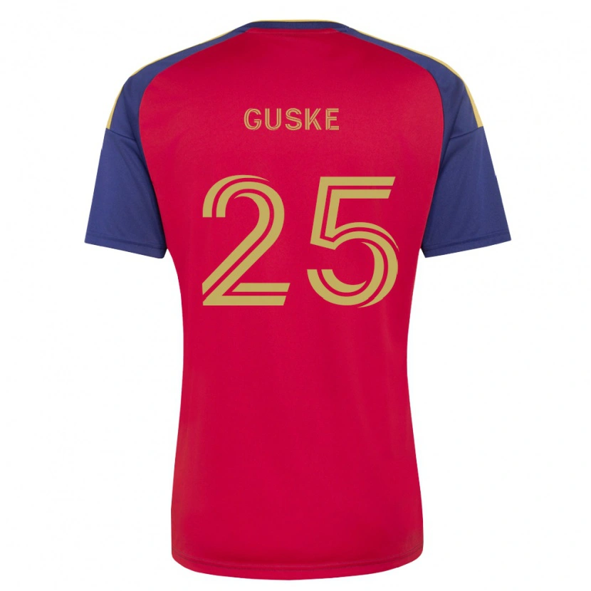 Danxen Bambino Maglia Colin Guske #25 Blu Reale Marrone Rosso Kit Gara Home 2026/27 Maglietta