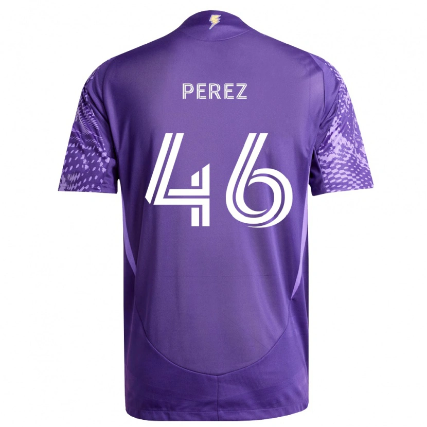 Danxen Bambino Maglia Franco Pérez #46 Viola Bianco Kit Gara Home 2026/27 Maglietta