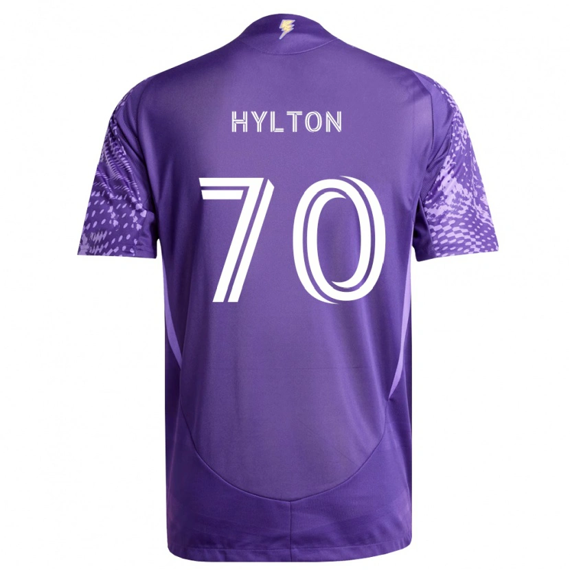 Danxen Bambino Maglia Justin Hylton #70 Viola Bianco Kit Gara Home 2026/27 Maglietta