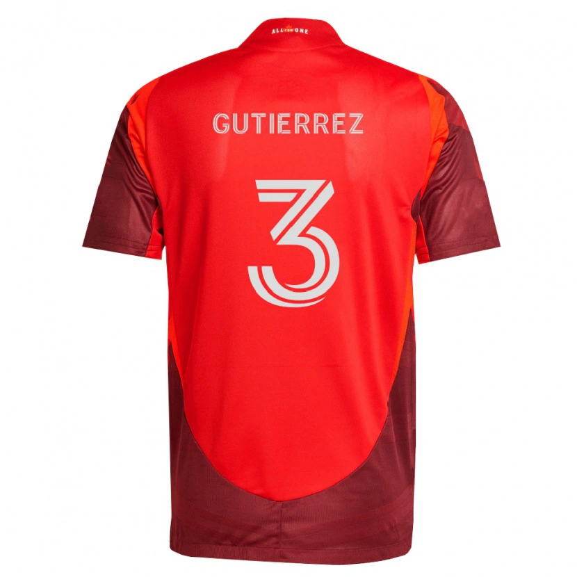 Danxen Bambino Maglia Cristián Gutiérrez #3 Borgogna Rosso Kit Gara Home 2026/27 Maglietta
