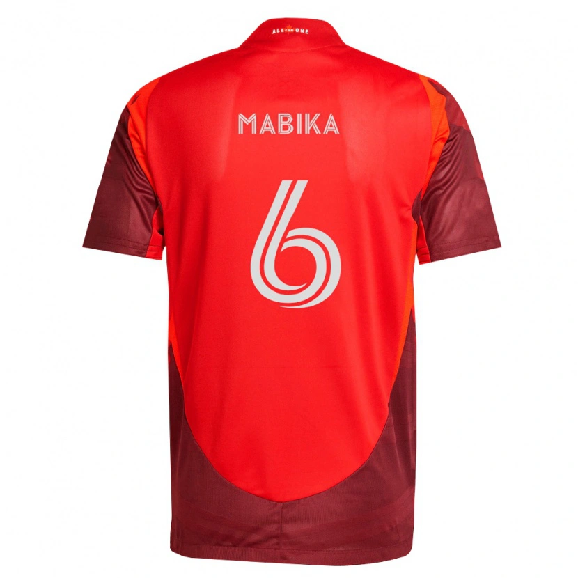 Danxen Bambino Maglia Aimé Mabika #6 Borgogna Rosso Kit Gara Home 2026/27 Maglietta