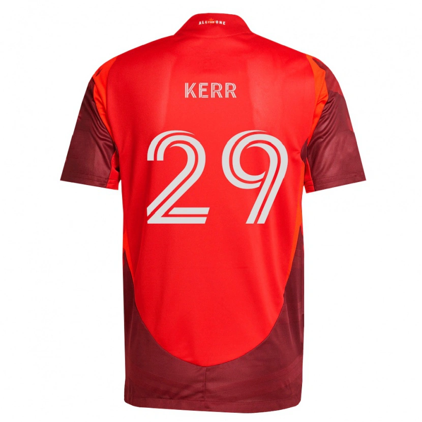Danxen Bambino Maglia Deandre Kerr #29 Borgogna Rosso Kit Gara Home 2026/27 Maglietta