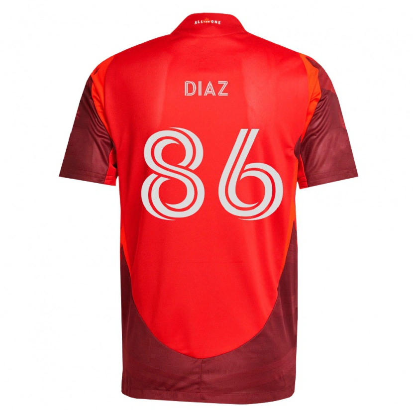 Danxen Bambino Maglia Alec Díaz #86 Borgogna Rosso Kit Gara Home 2026/27 Maglietta
