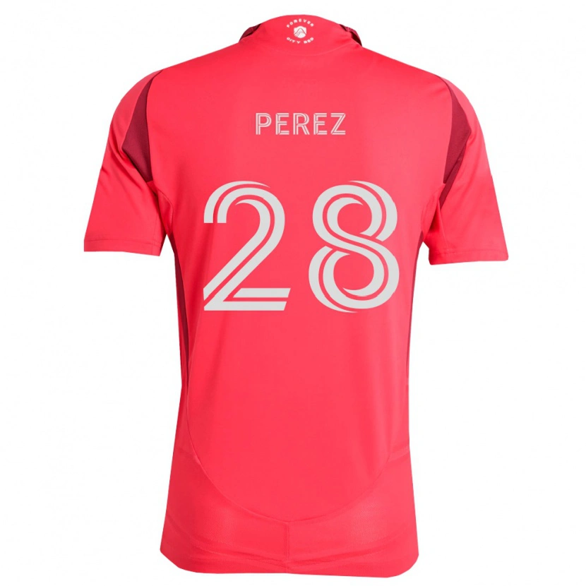 Danxen Bambino Maglia Miguel Perez #28 Magenta Bianco Kit Gara Home 2026/27 Maglietta
