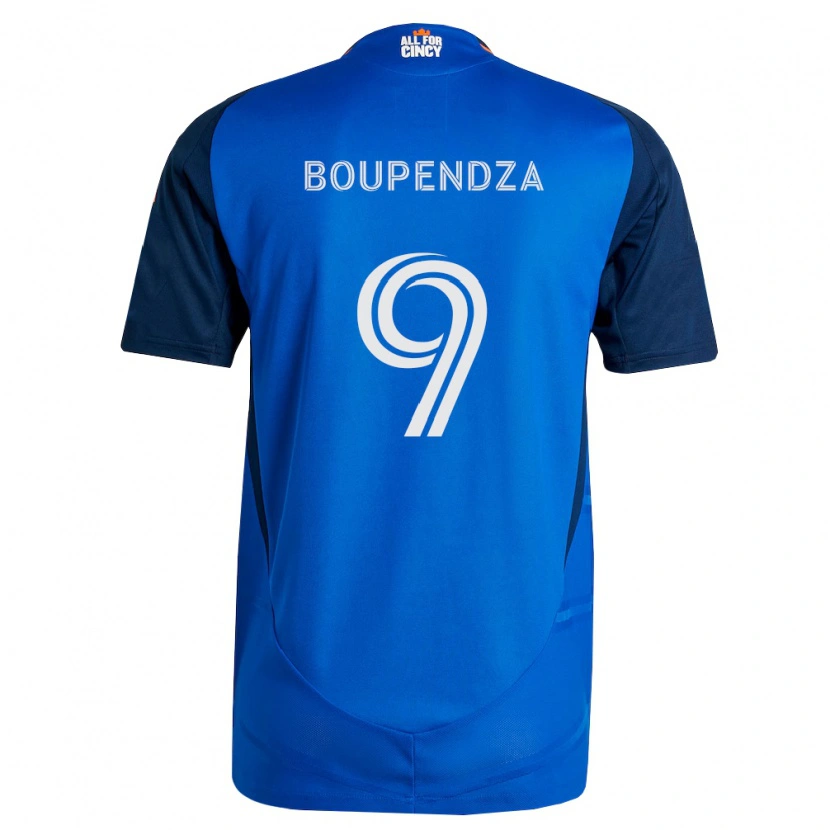 Danxen Bambino Maglia Aaron Boupendza #9 Blu Reale Arancio Kit Gara Home 2026/27 Maglietta