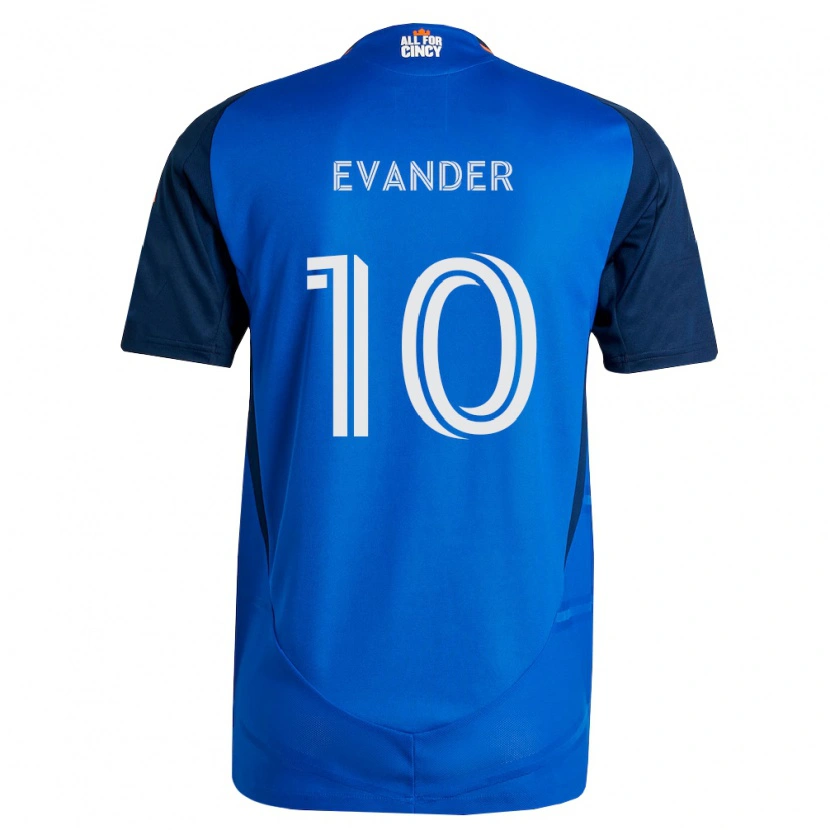 Danxen Bambino Maglia Evander Da Silva Ferreira #10 Blu Reale Arancio Kit Gara Home 2026/27 Maglietta