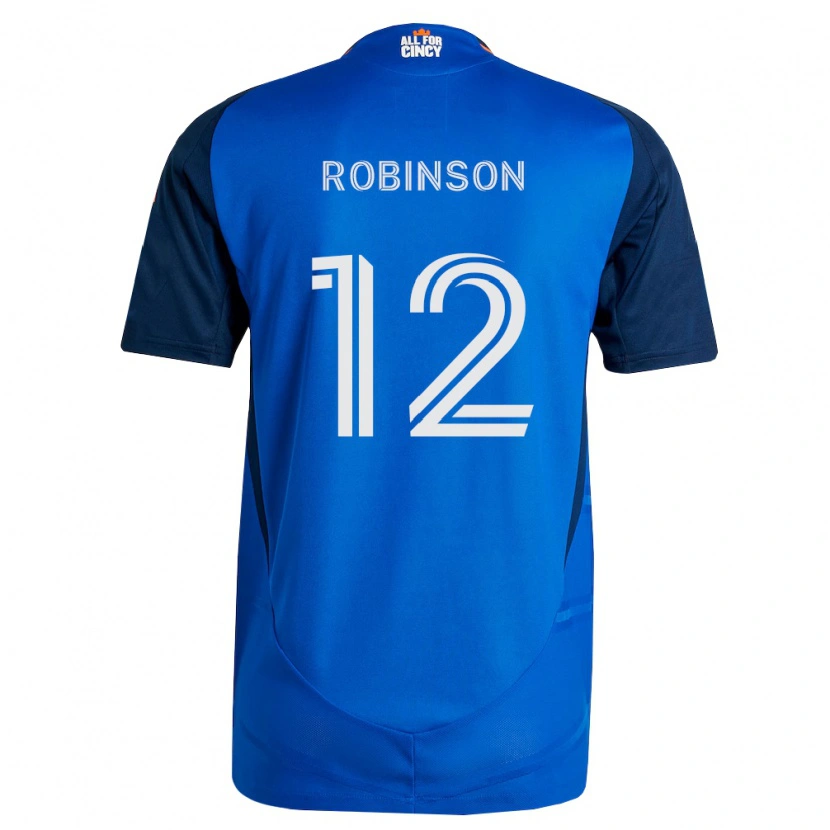 Danxen Bambino Maglia Miles Robinson #12 Blu Reale Arancio Kit Gara Home 2026/27 Maglietta