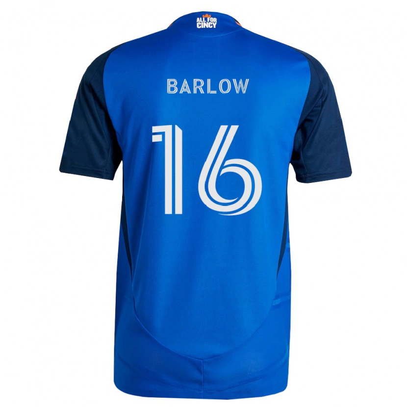 Danxen Bambino Maglia Tom Barlow #16 Blu Reale Arancio Kit Gara Home 2026/27 Maglietta