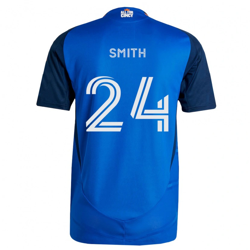 Danxen Bambino Maglia Kyle Smith #24 Blu Reale Arancio Kit Gara Home 2026/27 Maglietta