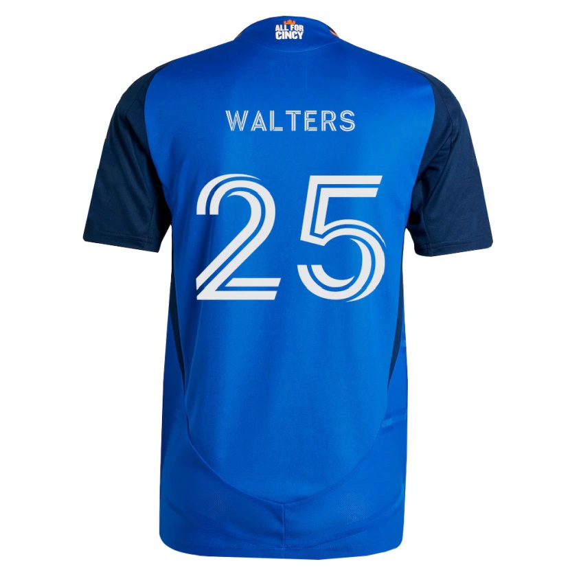 Danxen Bambino Maglia Paul Walters #25 Blu Reale Arancio Kit Gara Home 2026/27 Maglietta