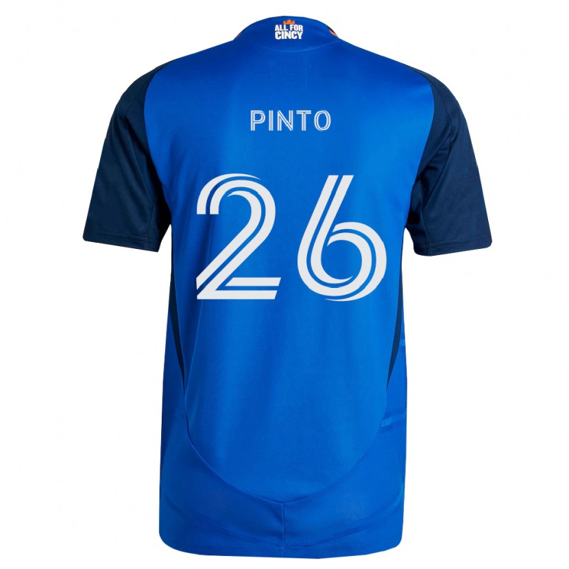 Danxen Bambino Maglia Malik Pinto #26 Blu Reale Arancio Kit Gara Home 2026/27 Maglietta