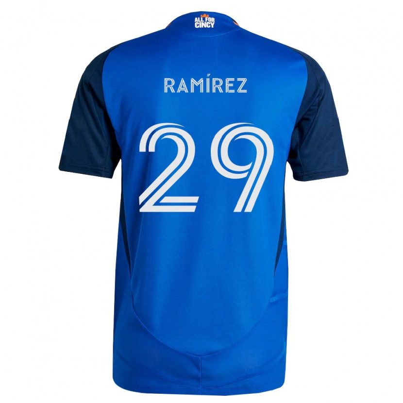 Danxen Bambino Maglia Bryan Ramírez #29 Blu Reale Arancio Kit Gara Home 2026/27 Maglietta