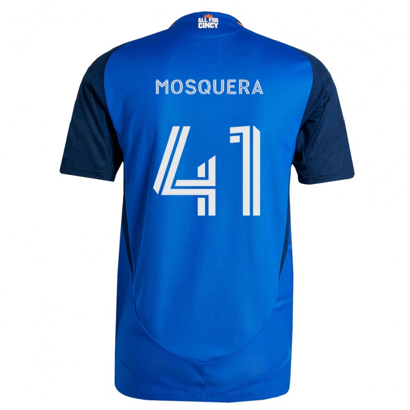 Danxen Bambino Maglia Deiver Mosquera #41 Blu Reale Arancio Kit Gara Home 2026/27 Maglietta