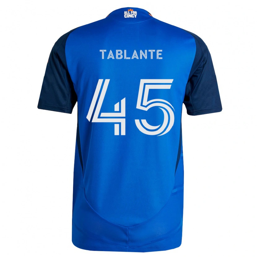 Danxen Bambino Maglia Moises Tablante #45 Blu Reale Arancio Kit Gara Home 2026/27 Maglietta