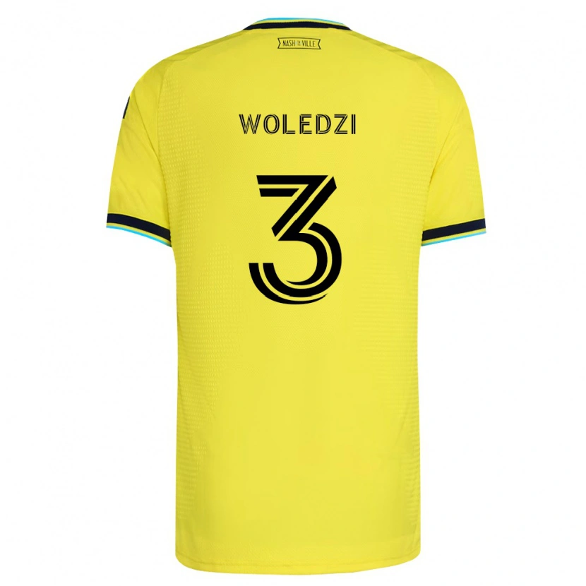 Danxen Bambino Maglia Maxwell Woledzi #3 Giallo Brillante Blu Navy Kit Gara Home 2026/27 Maglietta