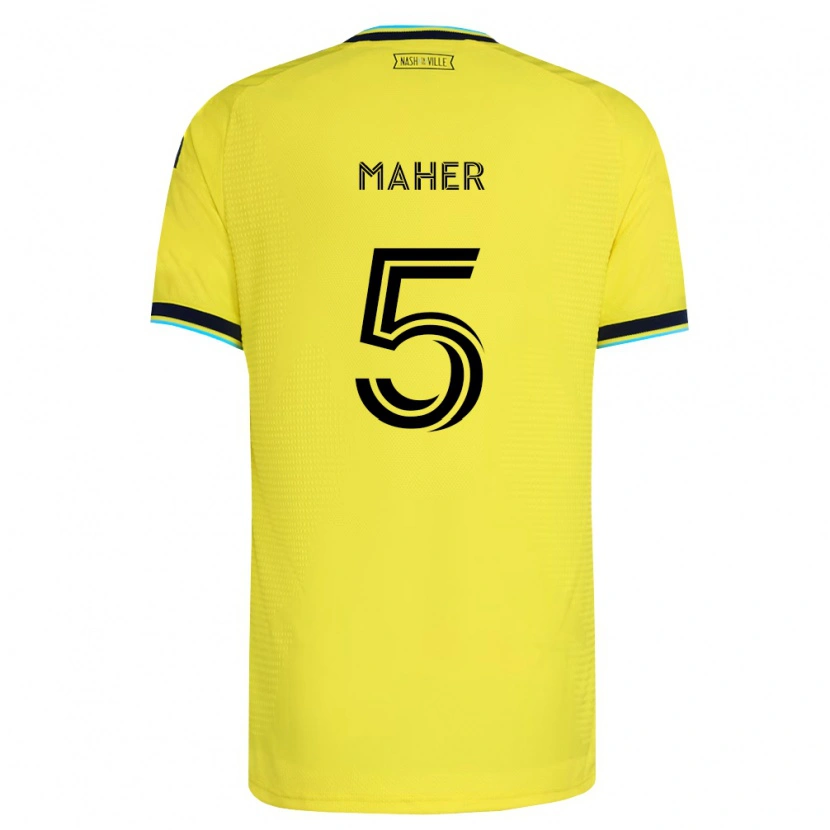 Danxen Bambino Maglia Jack Maher #5 Giallo Brillante Blu Navy Kit Gara Home 2026/27 Maglietta