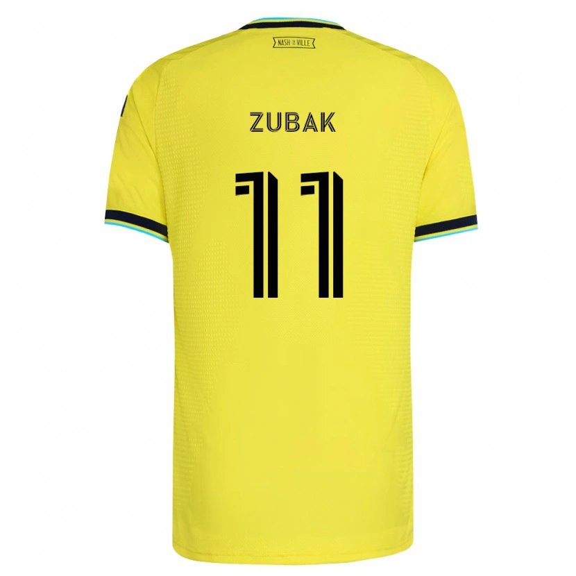 Danxen Bambino Maglia Ethan Zubak #11 Giallo Brillante Blu Navy Kit Gara Home 2026/27 Maglietta
