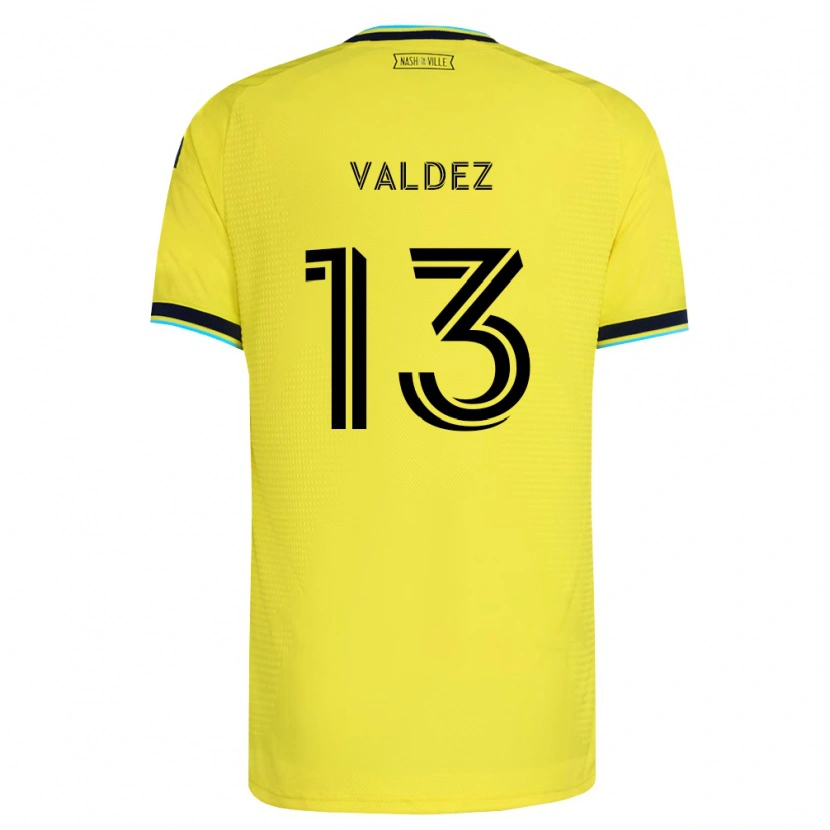 Danxen Bambino Maglia Xavier Valdez #13 Giallo Brillante Blu Navy Kit Gara Home 2026/27 Maglietta