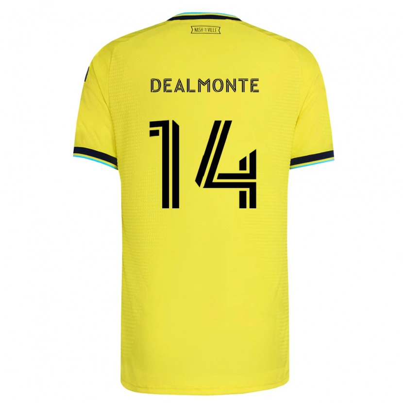Danxen Bambino Maglia Charly Dealmonte #14 Giallo Brillante Blu Navy Kit Gara Home 2026/27 Maglietta