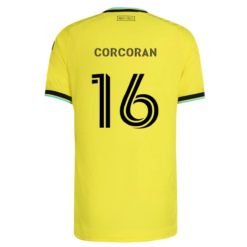 Danxen Bambino Maglia Matthew Corcoran #16 Giallo Brillante Blu Navy Kit Gara Home 2026/27 Maglietta