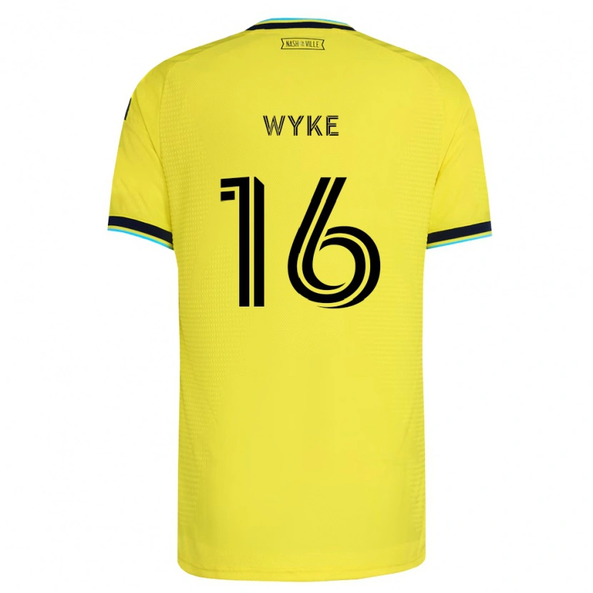 Danxen Bambino Maglia Laurence Wyke #16 Giallo Brillante Blu Navy Kit Gara Home 2026/27 Maglietta